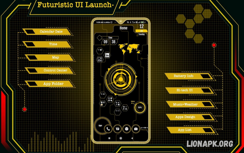 Futuristic UI Launcher