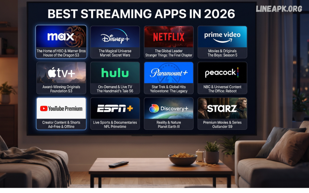 Best Streaming Apps in 2026 – The Ultimate Guide to Movies, TV Shows & Live Entertainment Best Streaming Apps in 2026